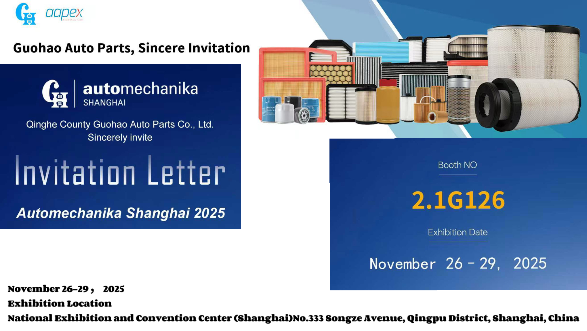 Guohao Filters sprema se za Automechanika Shanghai 2025!